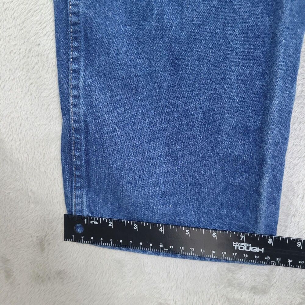 Wrangler Cowboy Cut Jeans Mens 42x30 Blue Med Wash Regular Taper Denim 13MWZPW - Picture 6 of 11